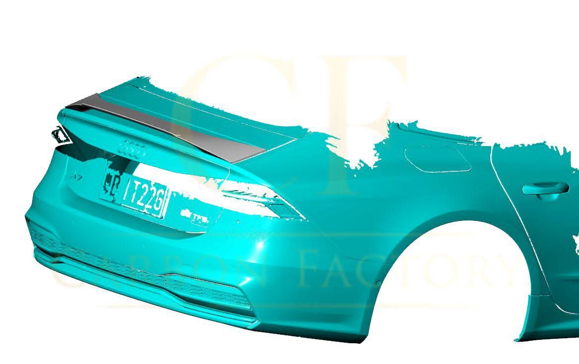 R Style Carbon Fibre Boot Spoiler for Audi 4K A7 S7 RS7 19-22