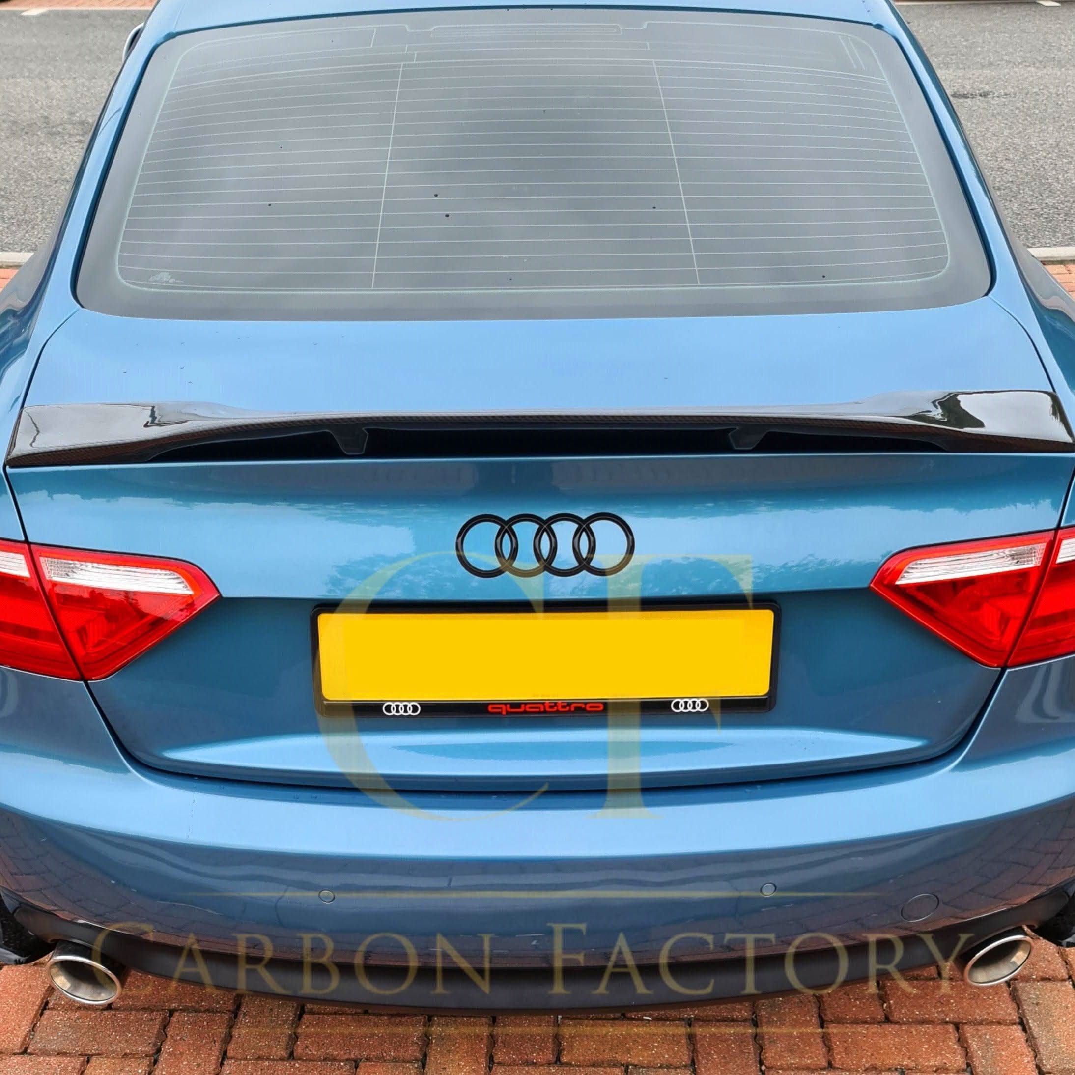 R Style Carbon Fibre Boot Spoiler for Audi B8 B8.5 A5 4 Door 07-16