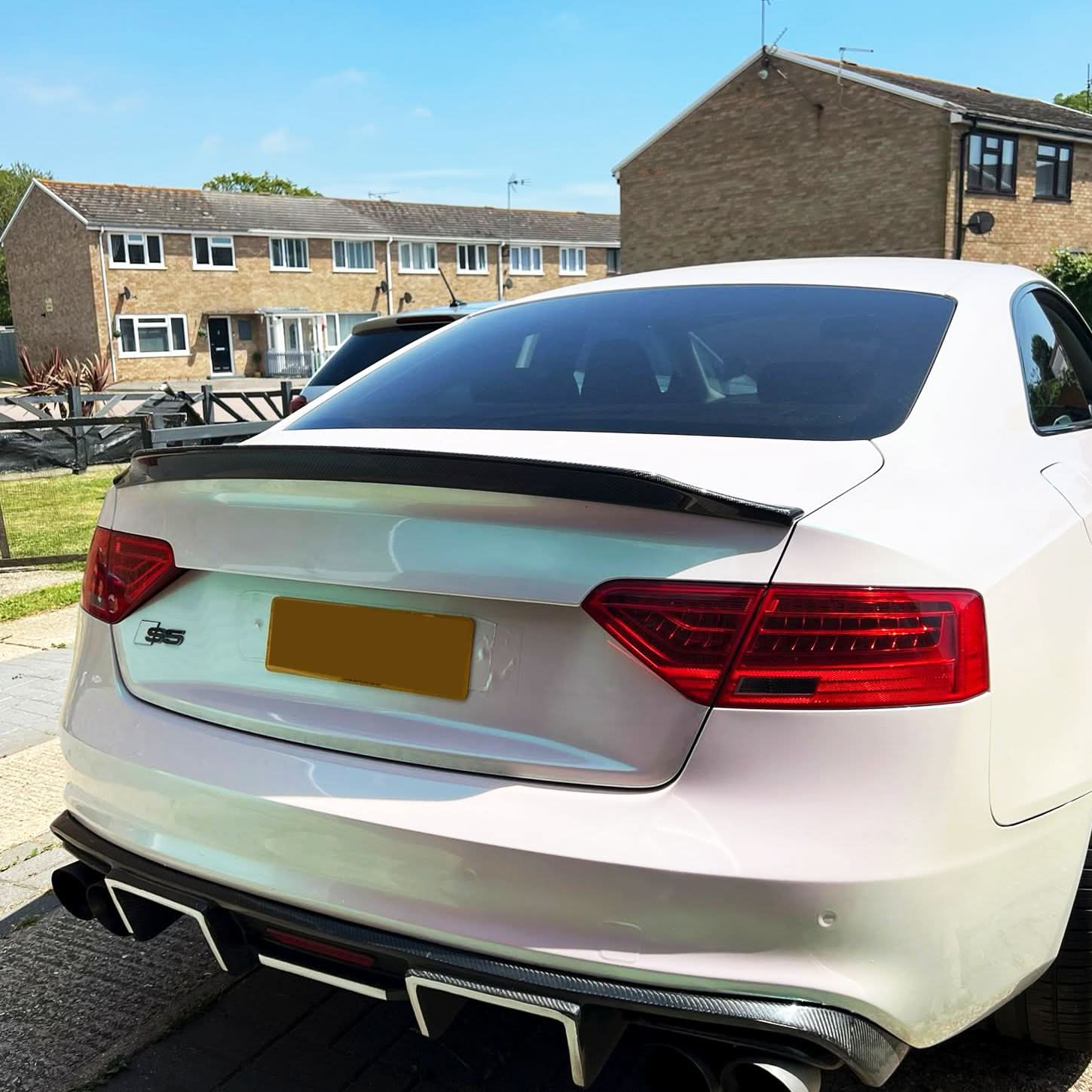 R Style Carbon Fibre Boot Spoiler for Audi B8 B8.5 S5 RS5 2 Door 07-16