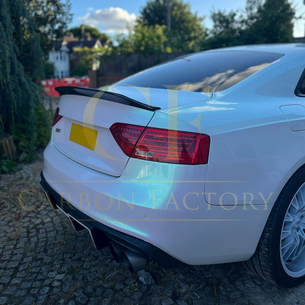 R Style Carbon Fibre Boot Spoiler for Audi B8 B8.5 S5 RS5 2 Door 07-16
