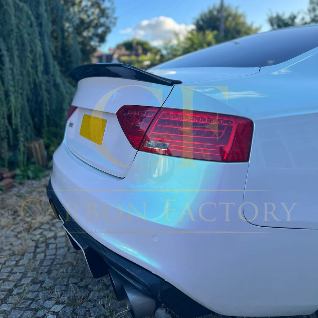 R Style Carbon Fibre Boot Spoiler for Audi B8 B8.5 S5 RS5 2 Door 07-16