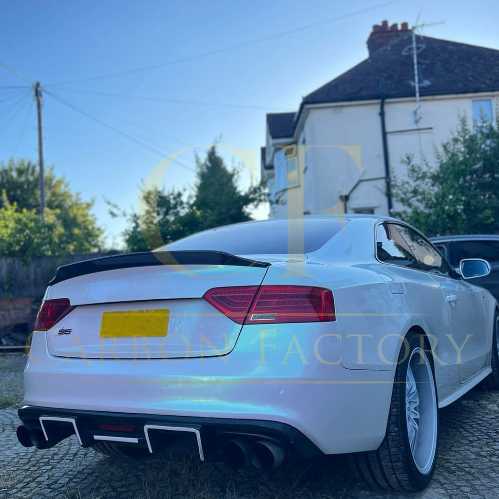 R Style Carbon Fibre Boot Spoiler for Audi B8 B8.5 S5 RS5 2 Door 07-16