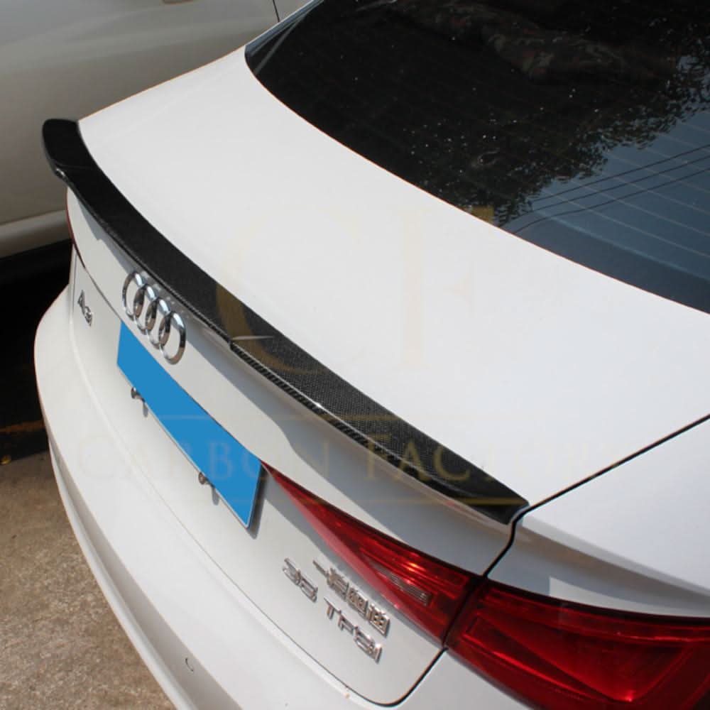V Style Carbon Fibre Boot Spoiler for Audi A3 S3 RS3 Saloon 13-20