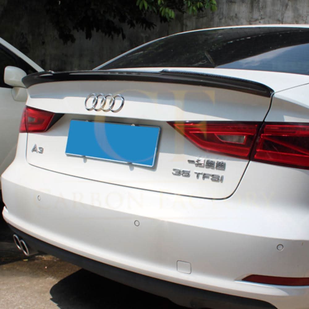 V Style Carbon Fibre Boot Spoiler for Audi A3 S3 RS3 Saloon 13-20