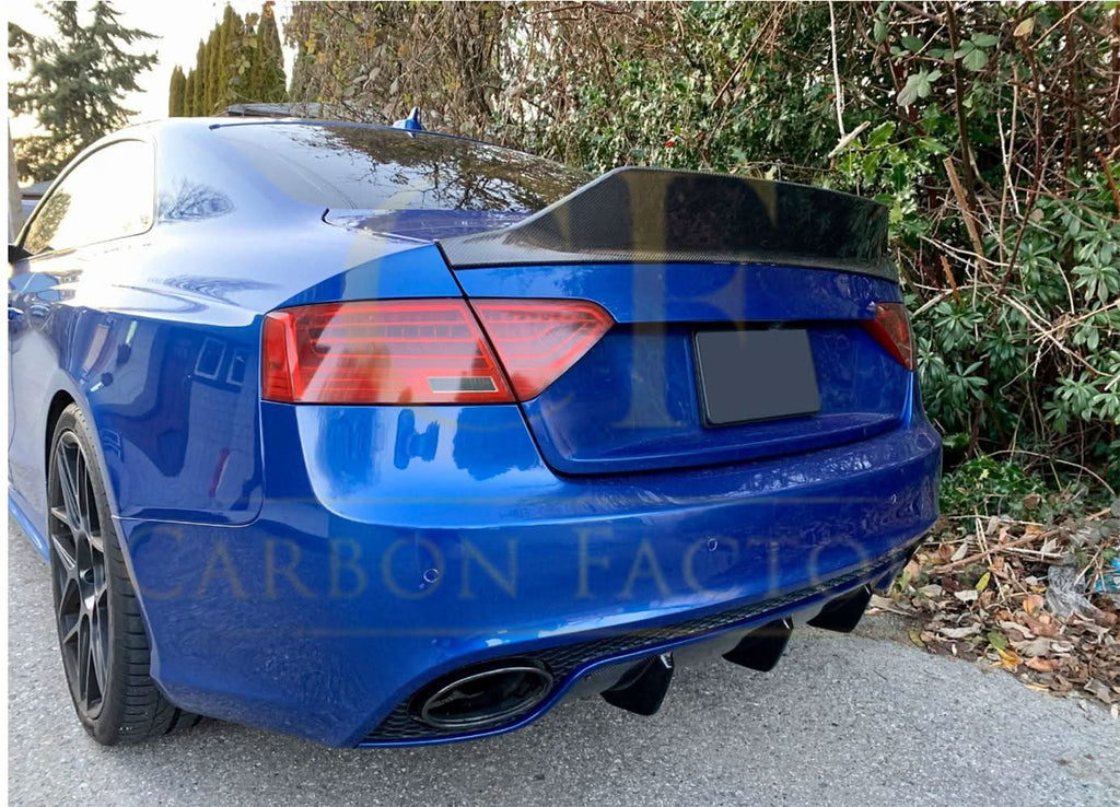 V Style Carbon Fibre Boot Spoiler for Audi B8.5 RS5 Coupe 12-16