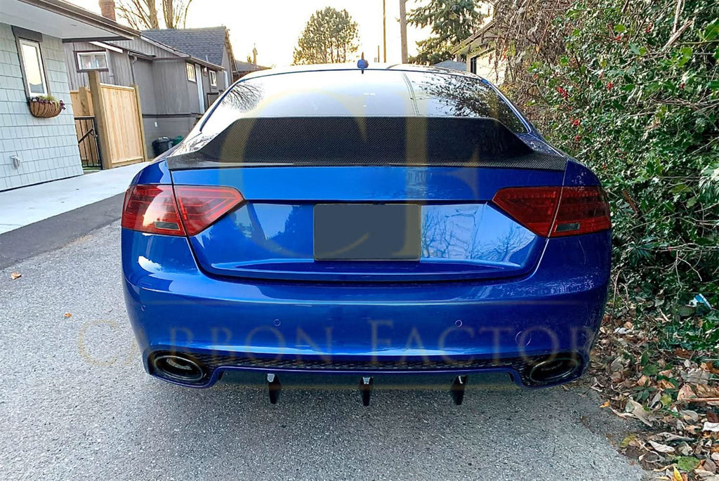 V Style Carbon Fibre Boot Spoiler for Audi B8.5 RS5 Coupe 12-16