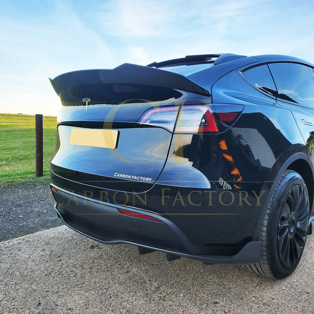 V Style Pre-Preg Carbon Fibre Rear Spoiler for Tesla Model Y 19-23