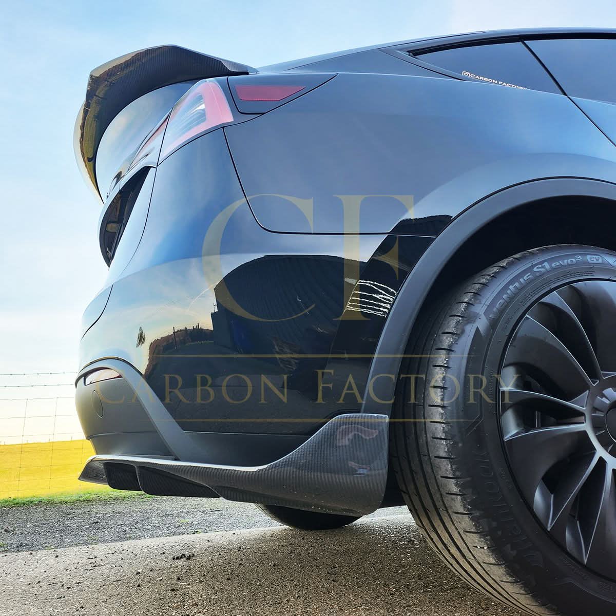 V Style Pre-Preg Carbon Fibre Rear Spoiler for Tesla Model Y 19-23