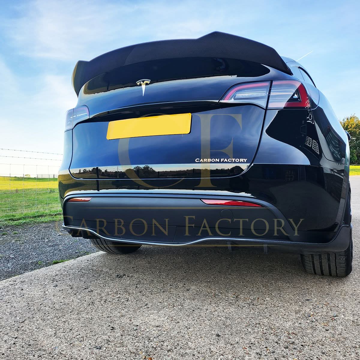 V Style Pre-Preg Carbon Fibre Rear Spoiler for Tesla Model Y 19-23