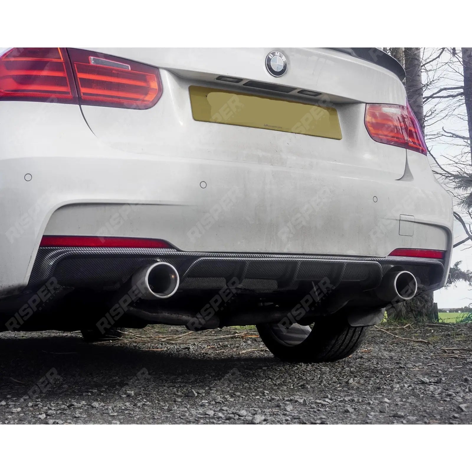 Carbon Look Full Aero Body Kit Diffuser 0___0 For BMW 3 Series F30 M Sport 2012-2018