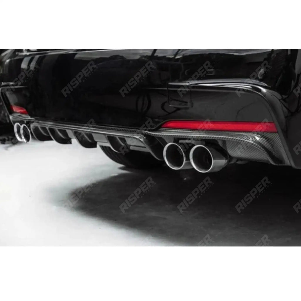 Carbon Look Full Aero Body Kit Diffuser 00__00 For BMW 3 Series F30 M Sport 2012-2018