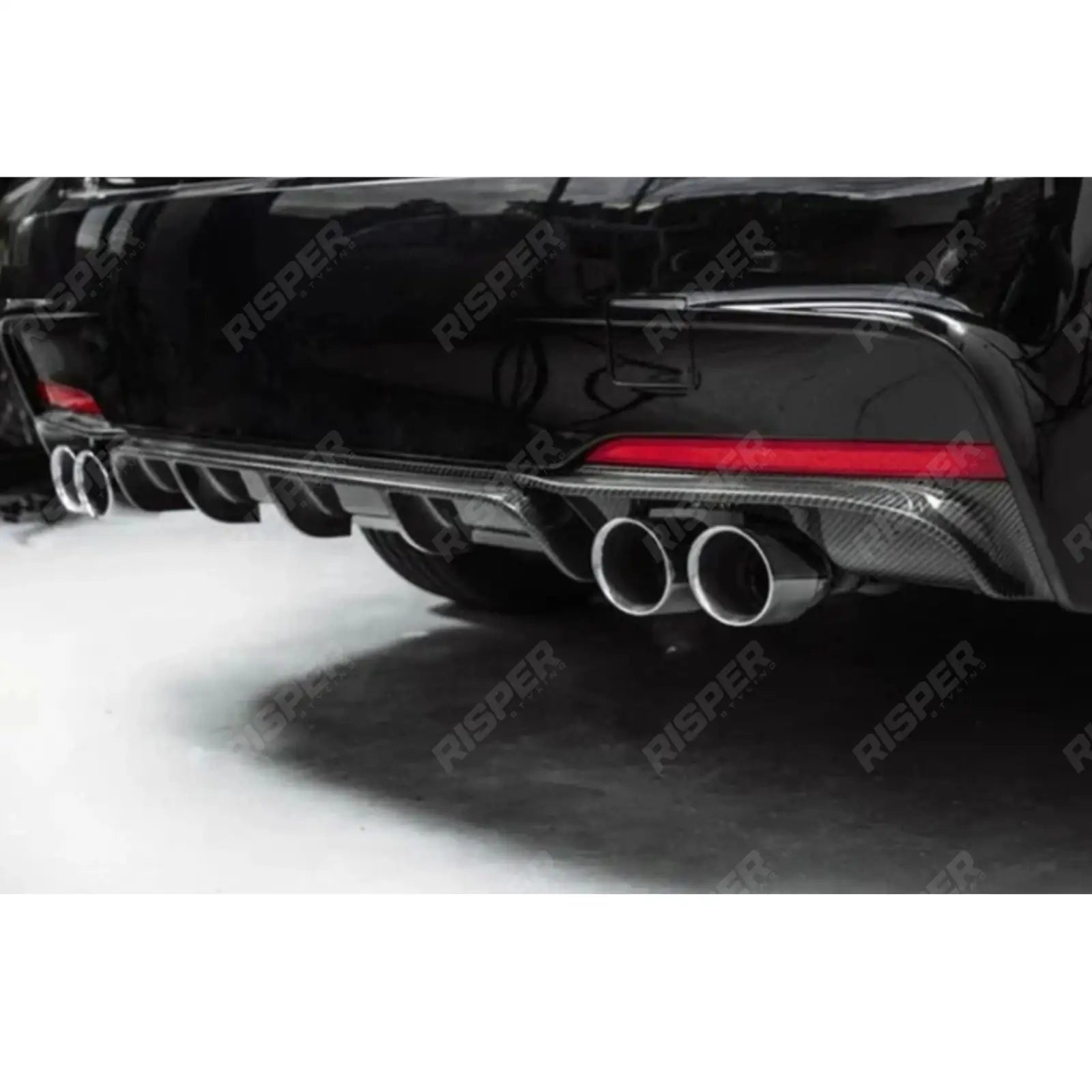 Carbon Look Full Aero Body Kit Diffuser 00__00 For BMW 3 Series F30 M Sport 2012-2018