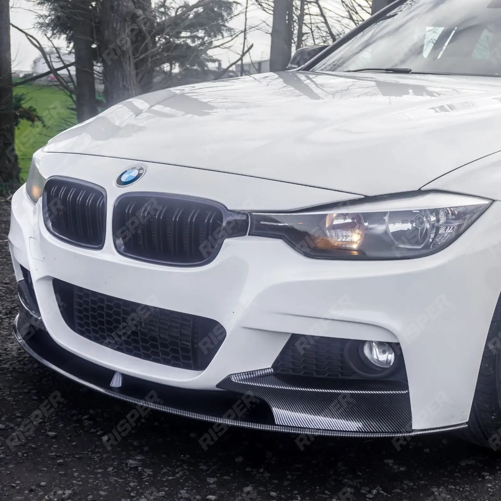 Carbon Look Full Aero Body Kit Diffuser 00__00 For BMW 3 Series F30 M Sport 2012-2018