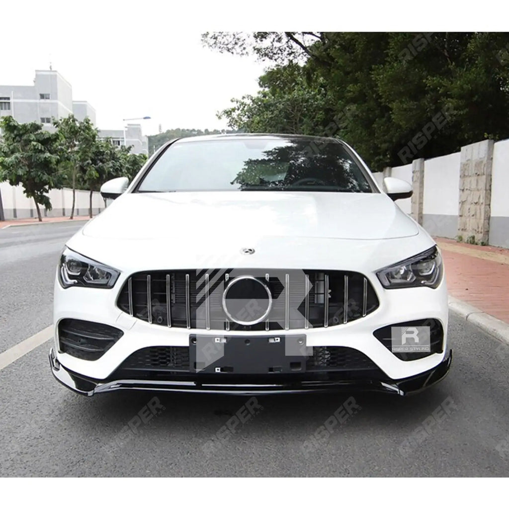 'CLA45S AMG Style' Front Splitter Lip In Gloss Black For Mercedes CLA W118 2020+