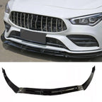 'CLA45S AMG Style' Front Splitter Lip In Gloss Black For Mercedes CLA W118 2020+