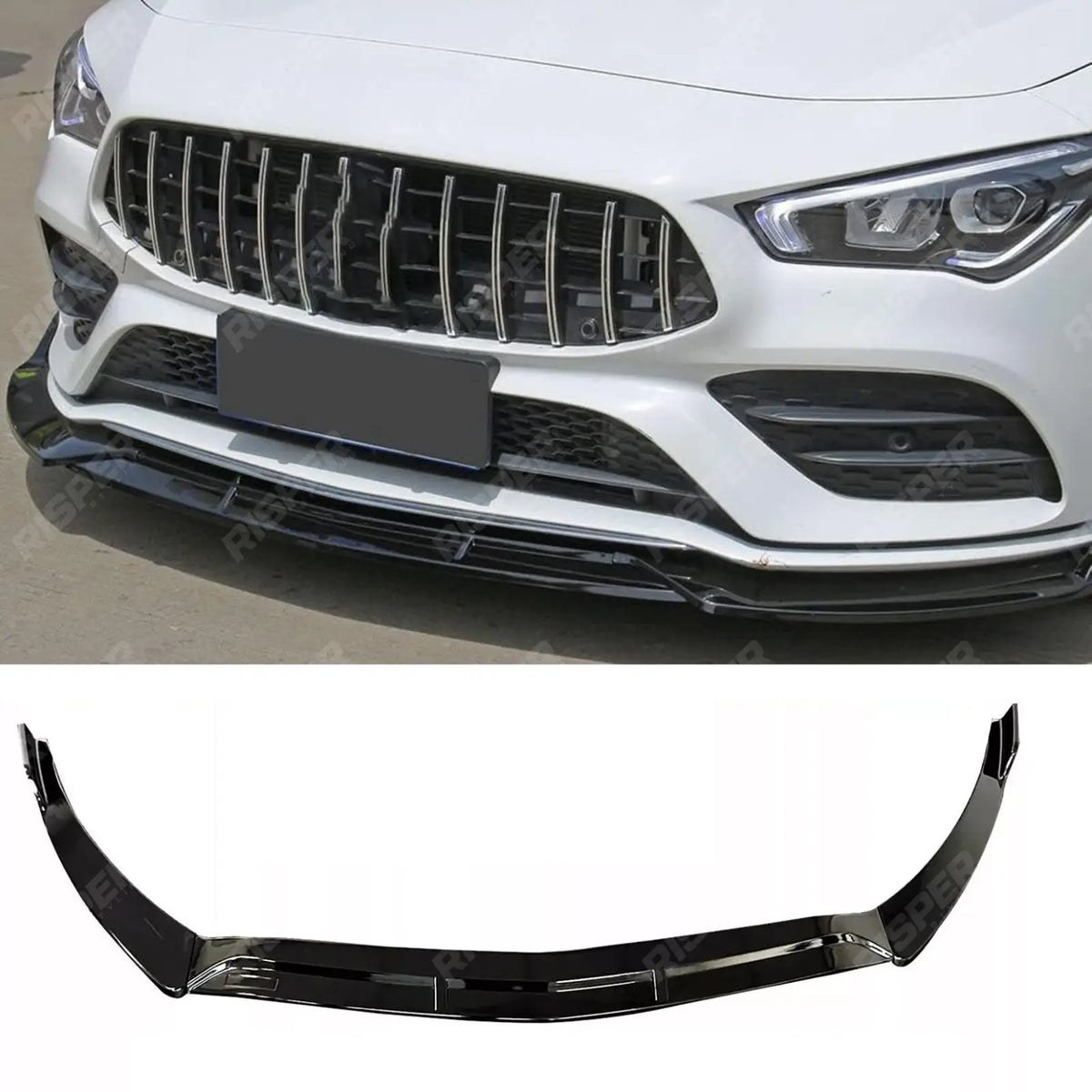 'CLA45S AMG Style' Front Splitter Lip In Gloss Black For Mercedes CLA W118 2020+