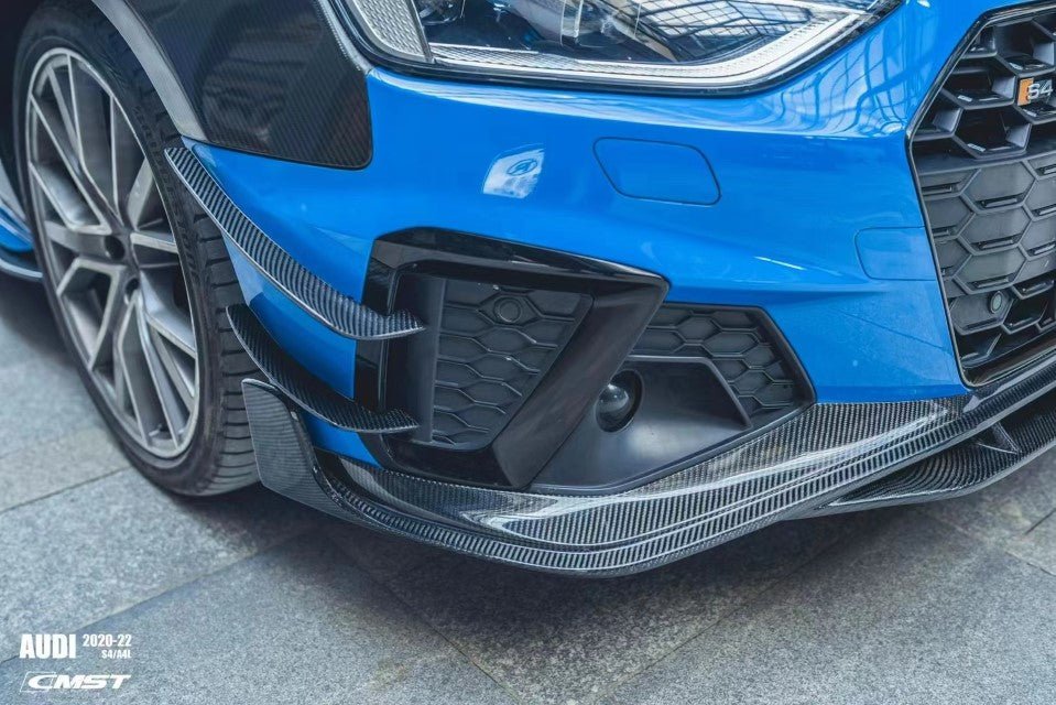CMST - AUDI A4 S LINE / S4 B9.5 CARBON FIBRE FRONT BUMPER CANARDS
