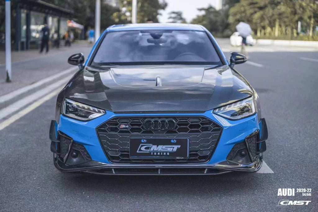 CMST - AUDI A4 S LINE / S4 B9.5 CARBON FIBRE FRONT BUMPER CANARDS