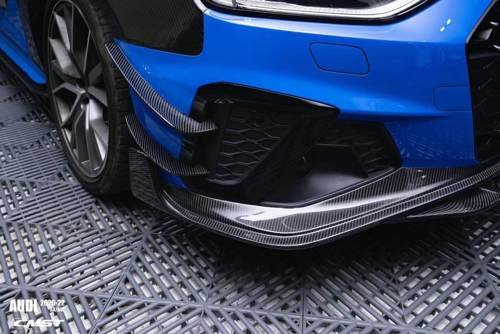 CMST - AUDI A4 S LINE / S4 B9.5 CARBON FIBRE FRONT BUMPER CANARDS