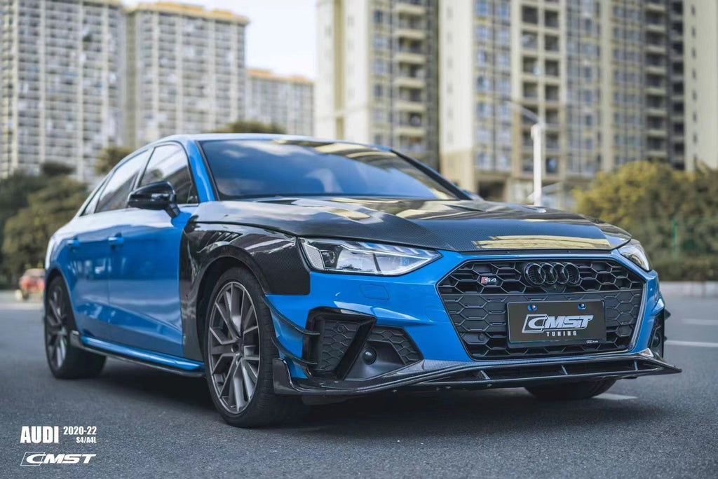 CMST - AUDI A4 S LINE / S4 B9.5 CARBON FIBRE FRONT BUMPER CANARDS