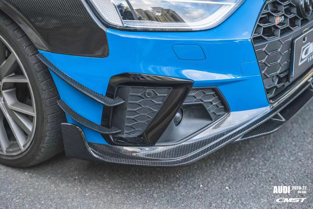 CMST - AUDI A4 S LINE / S4 B9.5 CARBON FIBRE FRONT BUMPER CANARDS