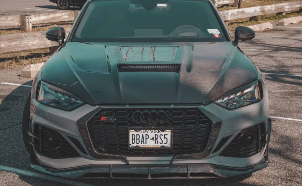 CMST - AUDI A5 S5 RS5 B9 B9.5 CARBON FIBRE TRANSPARENT BONNET HOOD V2