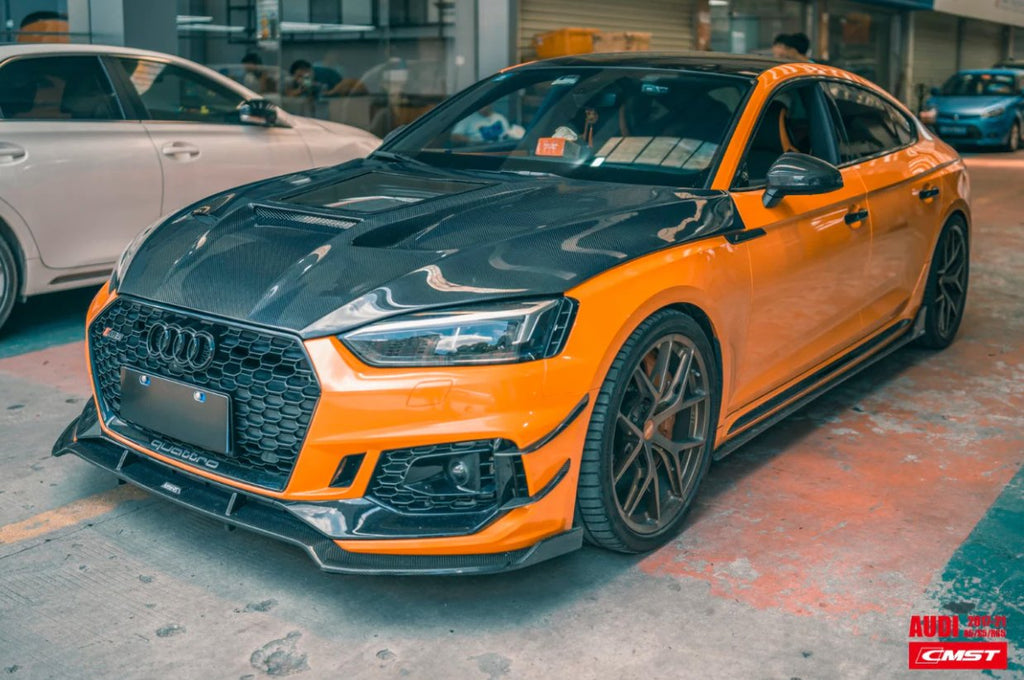 CMST - AUDI A5 S5 RS5 B9 B9.5 CARBON FIBRE TRANSPARENT BONNET HOOD V2
