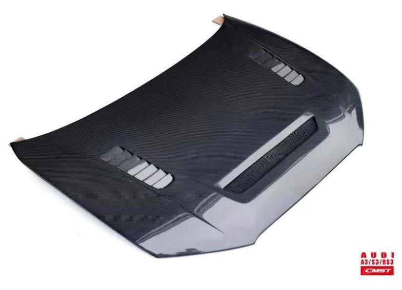 CMST - AUDI RS3 S3 A3 8V CARBON FIBRE BONNET HOOD V2