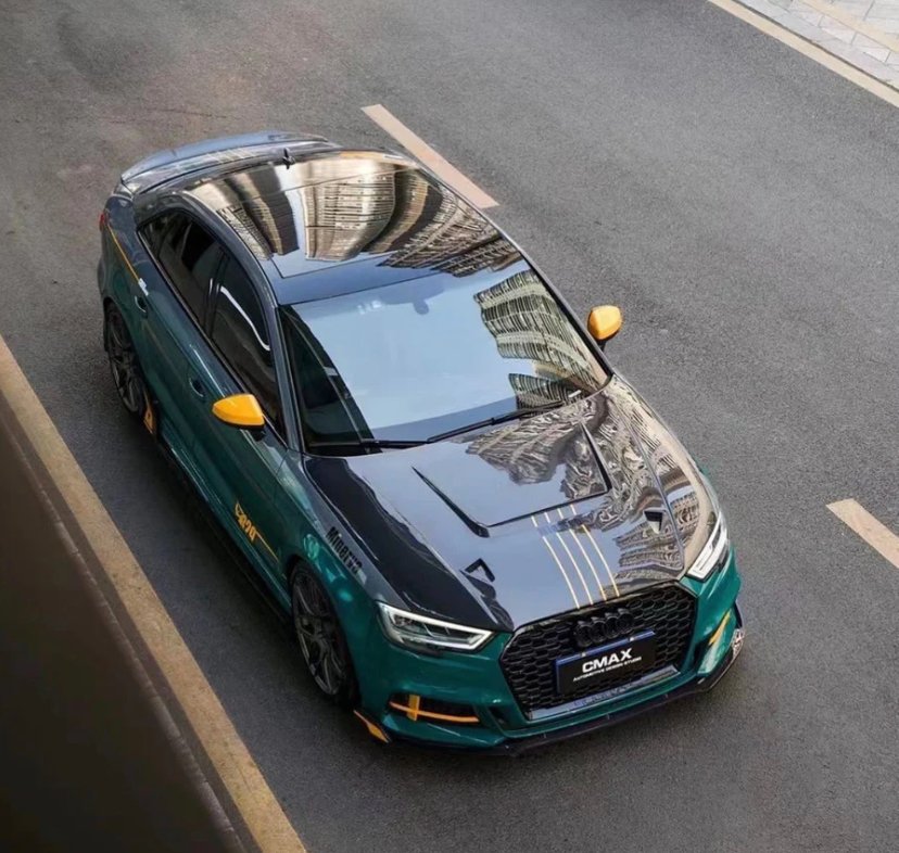 CMST - AUDI RS3 S3 A3 8V CARBON FIBRE BONNET HOOD V4