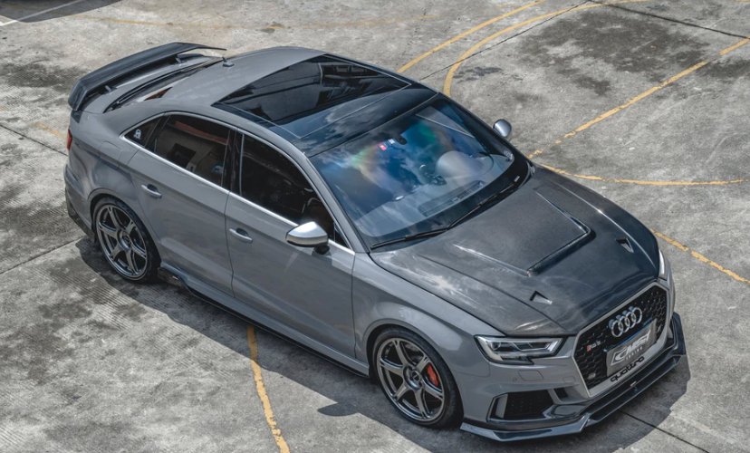 CMST - AUDI RS3 S3 A3 8V CARBON FIBRE BONNET HOOD V4