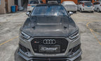 CMST - AUDI RS3 S3 A3 8V CARBON FIBRE BONNET HOOD V4