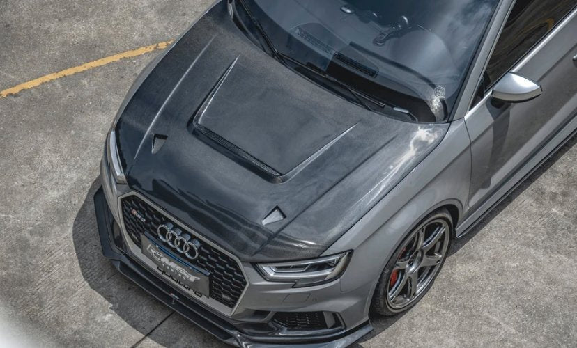CMST - AUDI RS3 S3 A3 8V CARBON FIBRE BONNET HOOD V4