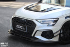 CMST - AUDI A3 S3 8Y CARBON FIBRE FRONT LIP SPLITTER