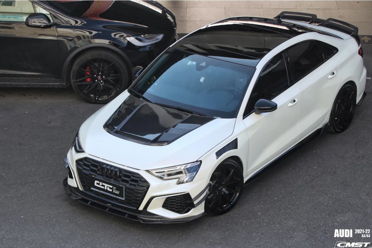 CMST - AUDI A3 S3 8Y CARBON FIBRE FRONT LIP SPLITTER