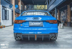 CMST - AUDI S4 & A4 S-LINE B9 B9.5 CARBON FIBRE DIFFUSER WITH LED BRAKE LIGHT