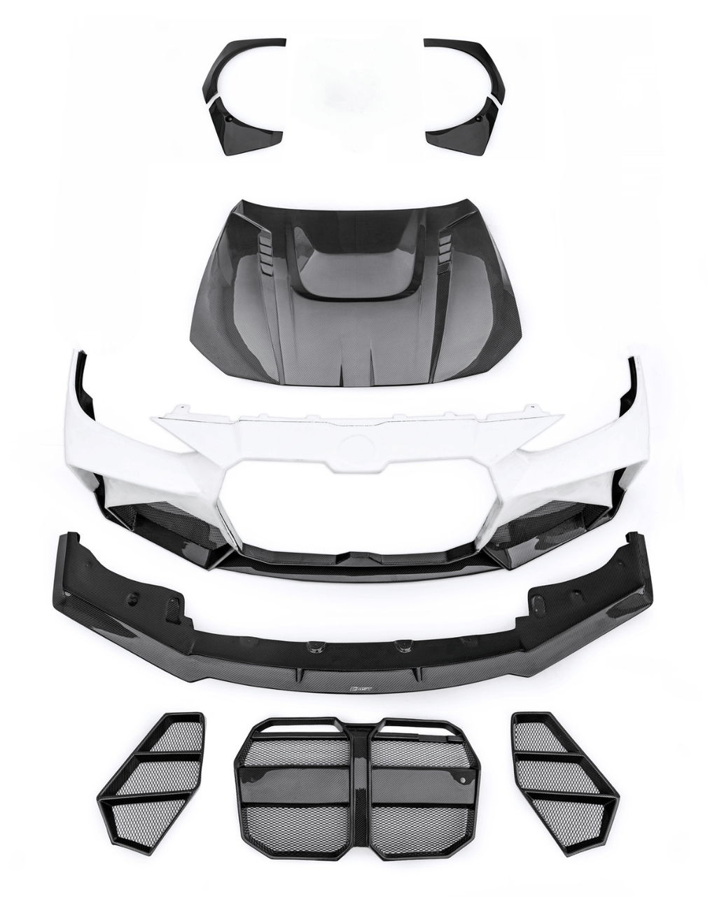 CMST - BMW 4 SERIES G22 FRP/ CARBON FIBER FRONT BUMPER AND HOOD BONNET CONVERSION UPGRADE KIT
