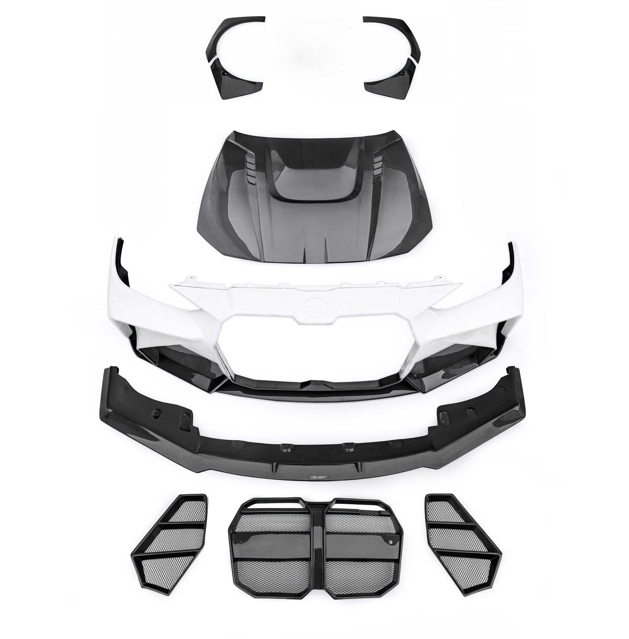 CMST - BMW 4 SERIES G22 FRP/ CARBON FIBER FRONT BUMPER AND HOOD BONNET CONVERSION UPGRADE KIT