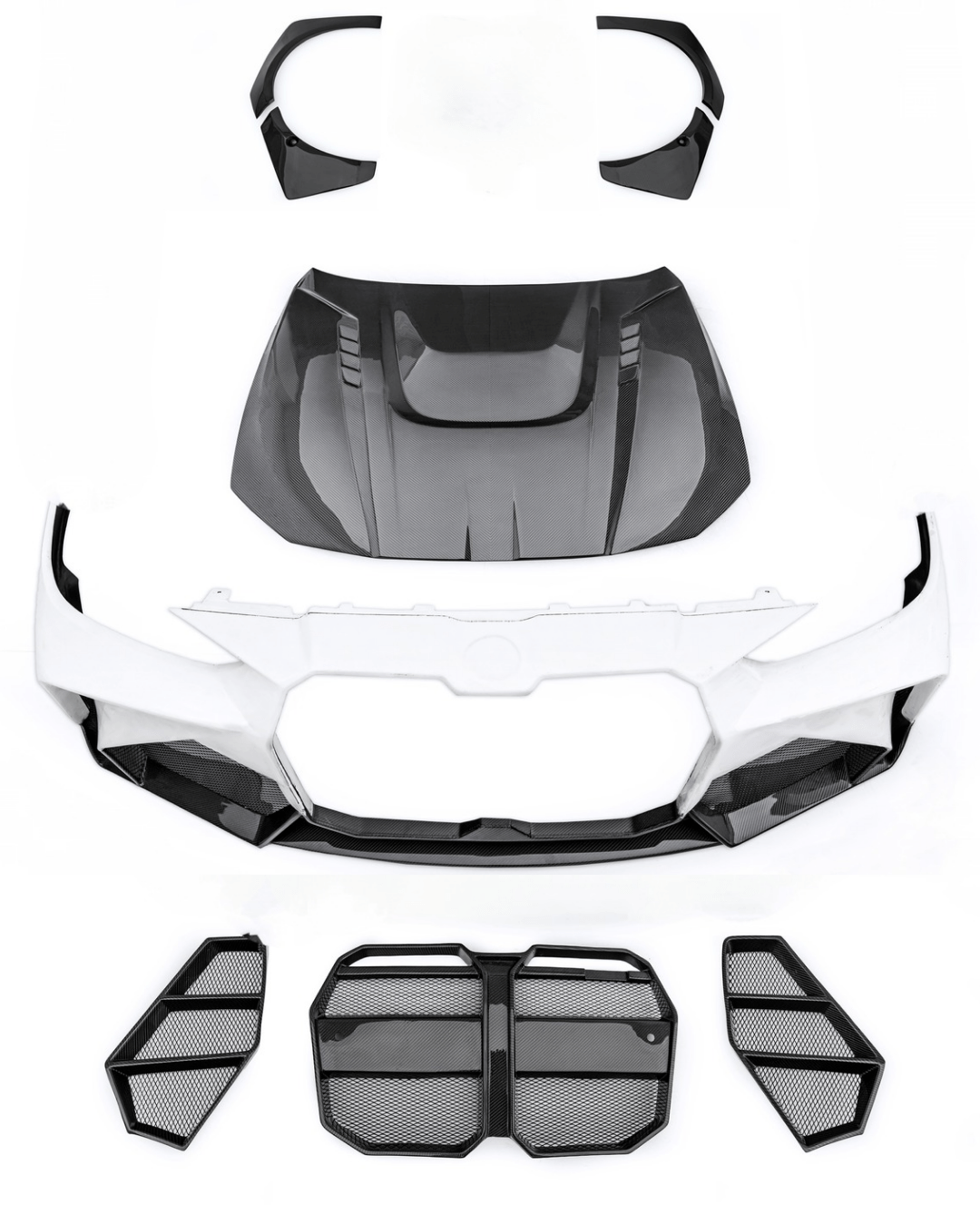 CMST - BMW 4 SERIES G22 FRP/ CARBON FIBER FRONT BUMPER AND HOOD BONNET CONVERSION UPGRADE KIT