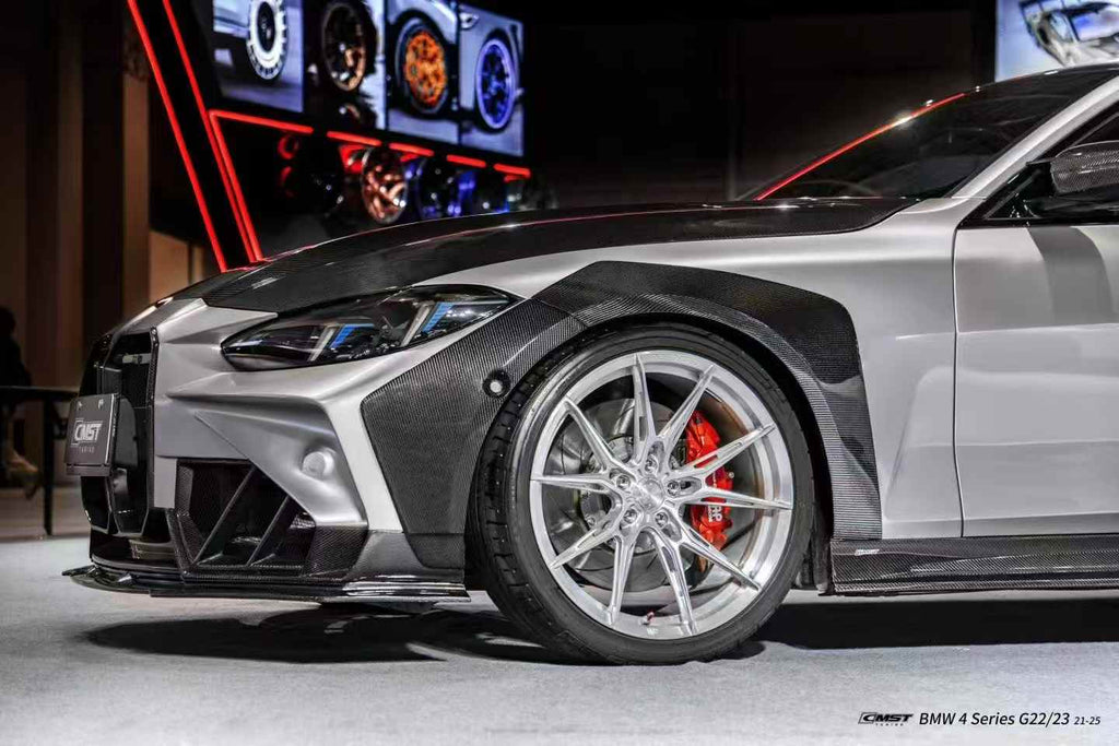 CMST - BMW 4 SERIES G22 FRP/ CARBON FIBER FRONT BUMPER AND HOOD BONNET CONVERSION UPGRADE KIT