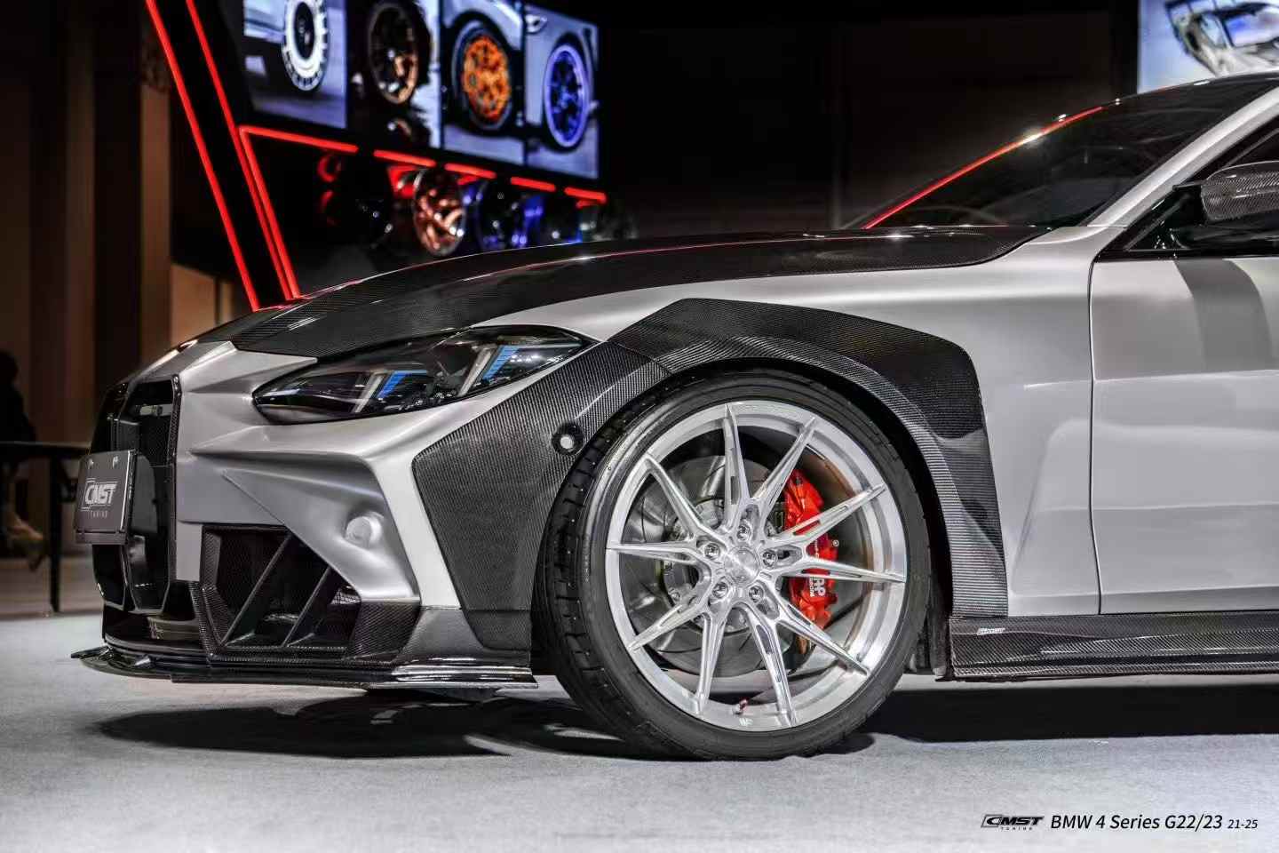 CMST - BMW 4 SERIES G22 FRP/ CARBON FIBER FRONT BUMPER AND HOOD BONNET CONVERSION UPGRADE KIT