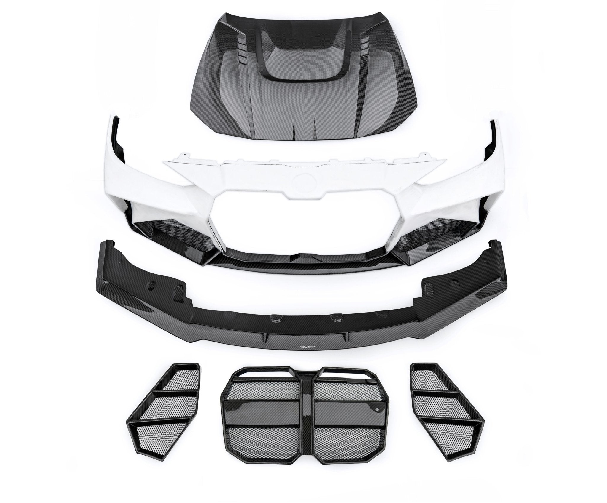 CMST - BMW 4 SERIES G22 FRP/ CARBON FIBER FRONT BUMPER AND HOOD BONNET CONVERSION UPGRADE KIT