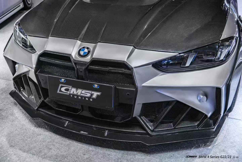 CMST - BMW 4 SERIES G22 FRP/ CARBON FIBER FRONT BUMPER AND HOOD BONNET CONVERSION UPGRADE KIT