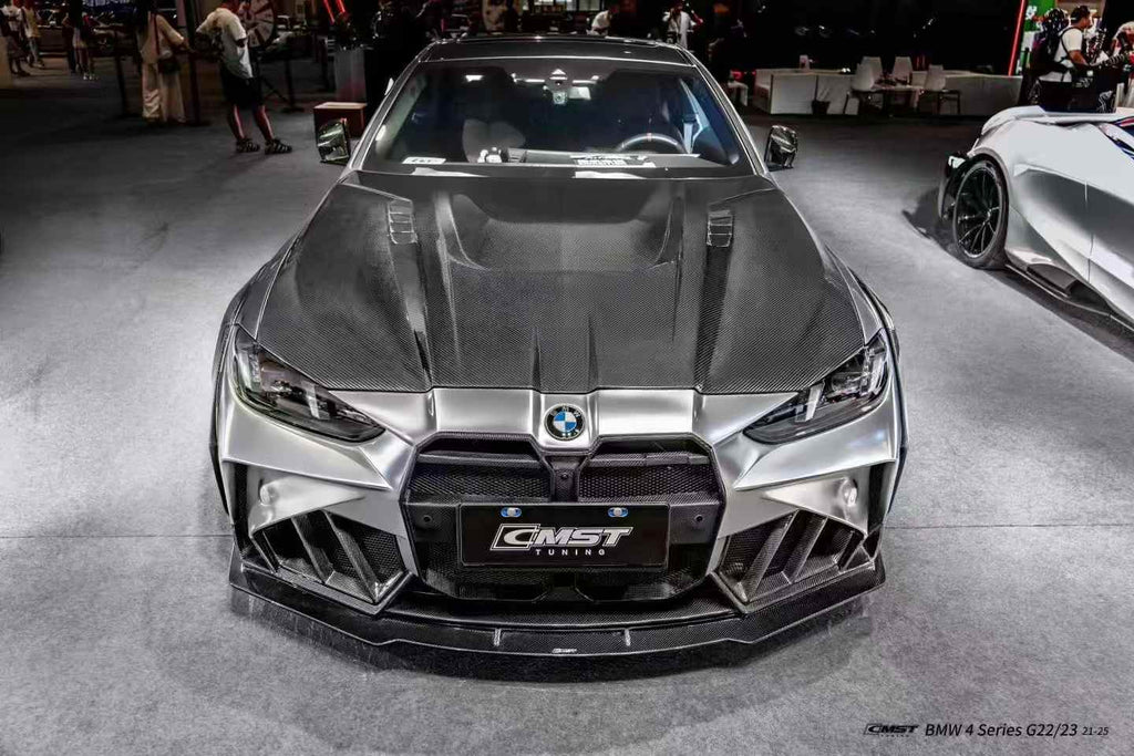 CMST - BMW 4 SERIES G22 FRP/ CARBON FIBER FRONT BUMPER AND HOOD BONNET CONVERSION UPGRADE KIT