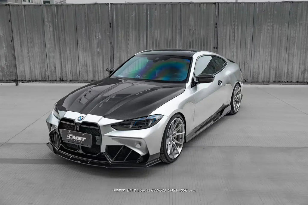 CMST - BMW 4 SERIES G22 FRP/ CARBON FIBER FRONT BUMPER AND HOOD BONNET CONVERSION UPGRADE KIT