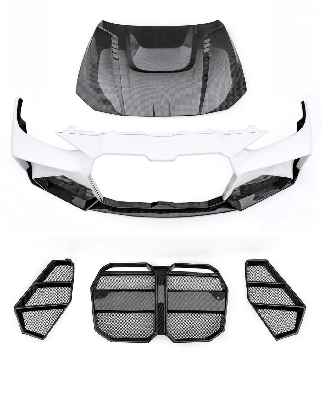 CMST - BMW 4 SERIES G22 FRP/ CARBON FIBER FRONT BUMPER AND HOOD BONNET CONVERSION UPGRADE KIT