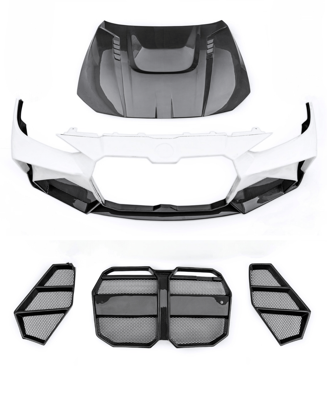 CMST - BMW 4 SERIES G22 FRP/ CARBON FIBER FRONT BUMPER AND HOOD BONNET CONVERSION UPGRADE KIT