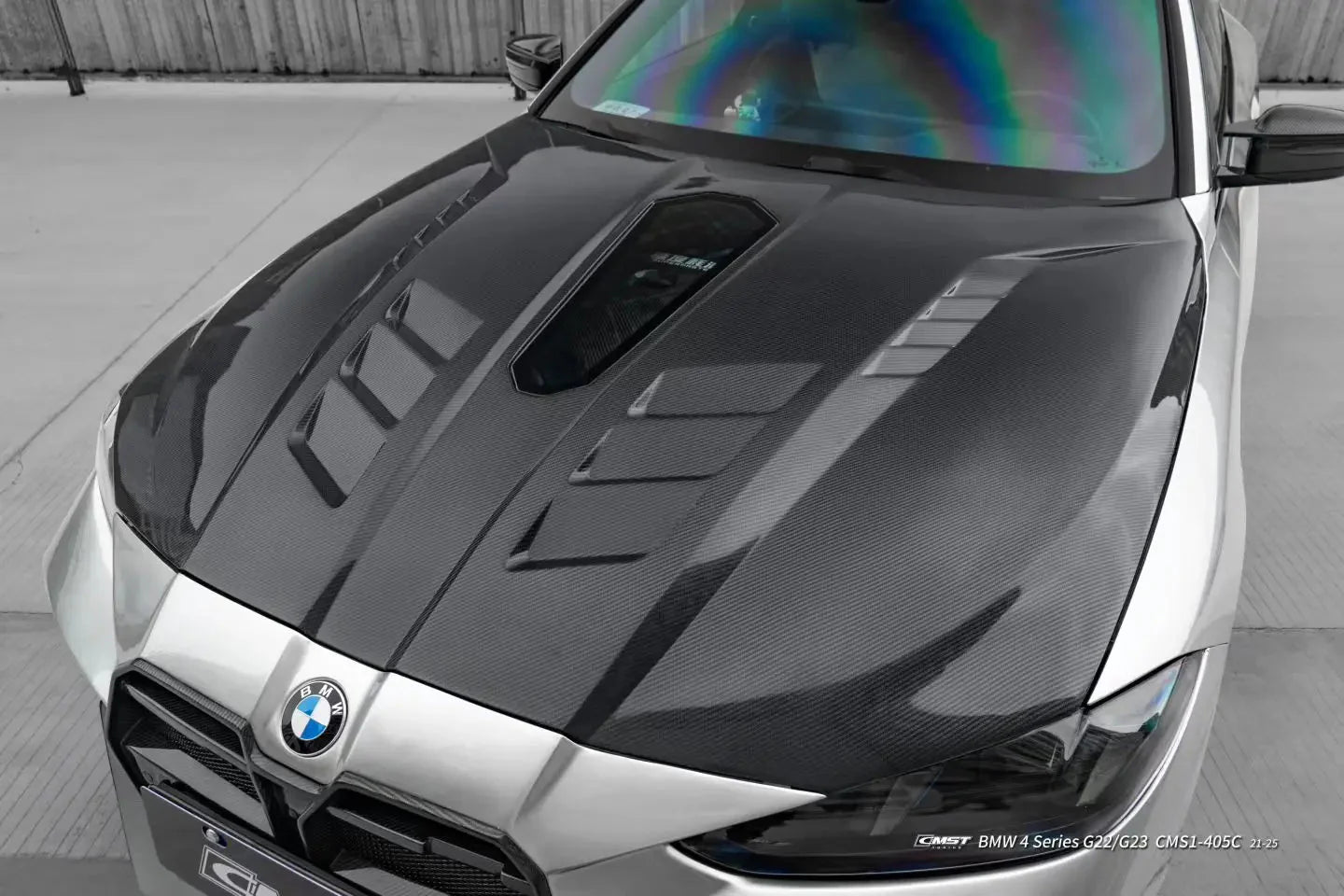 CMST - BMW 4 SERIES G22 FRP/ CARBON FIBER FRONT BUMPER AND HOOD BONNET CONVERSION UPGRADE KIT