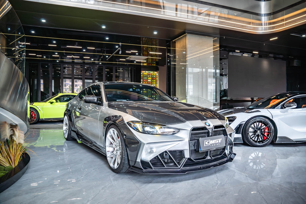 CMST - BMW 4 SERIES G22 FRP/ CARBON FIBER FRONT BUMPER AND HOOD BONNET CONVERSION UPGRADE KIT