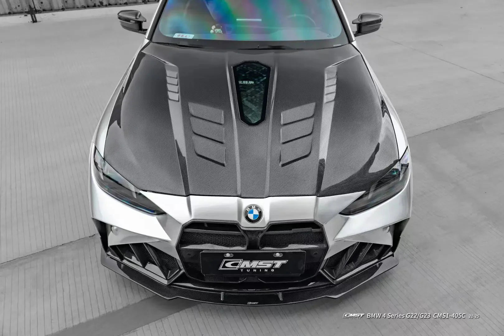 CMST - BMW 4 SERIES G22 FRP/ CARBON FIBER FRONT BUMPER AND HOOD BONNET CONVERSION UPGRADE KIT