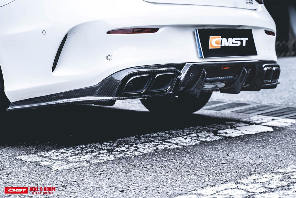 CMST - MERCEDES BENZ C300 C43 C63 CLA45 CLA35 CLA250 CARBON FIBRE EXHAUAST TIPS